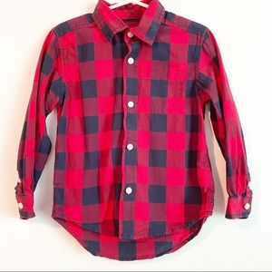 Children’s Place Red Plaid Button Up
